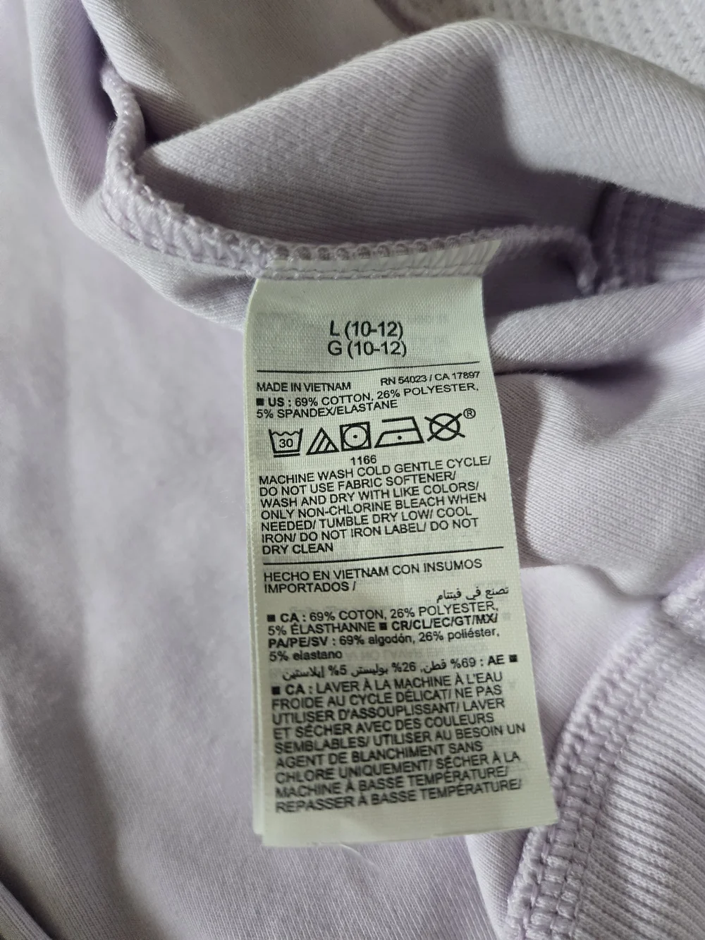 Old Navy Dynamic Fleece Zip-Front Performance Lavender Hoodie Girls Size L 10/12